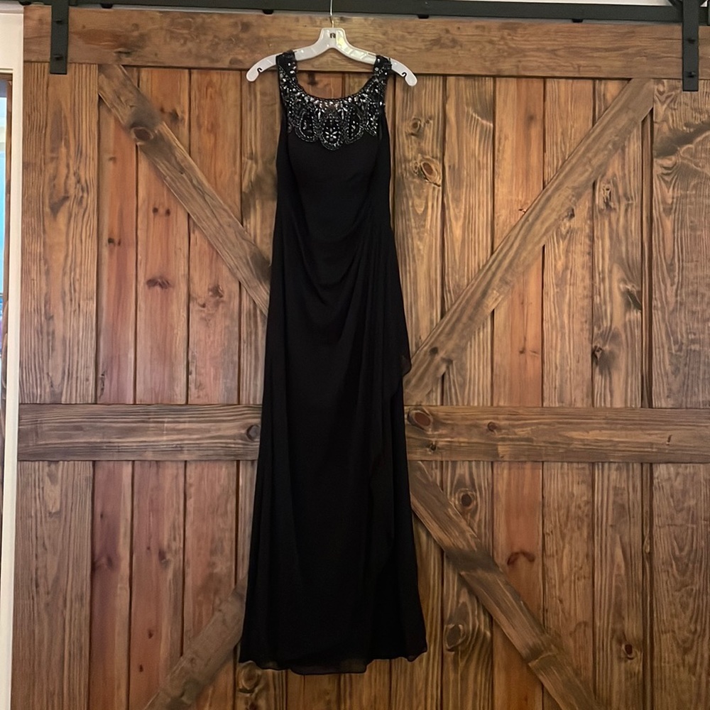 Xscape dark navy blue dress